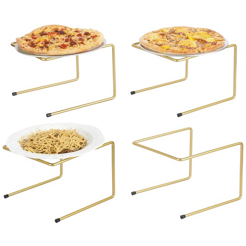 Brass metal pizza table - brass,